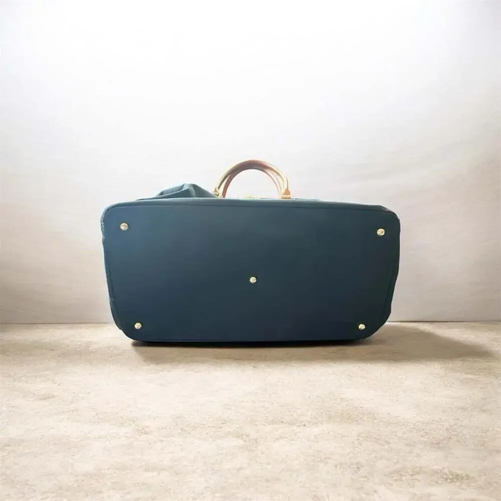 JEMMA Jackie 56 Travel Bag Navy Nylon Leather Trim Weekender Duffel